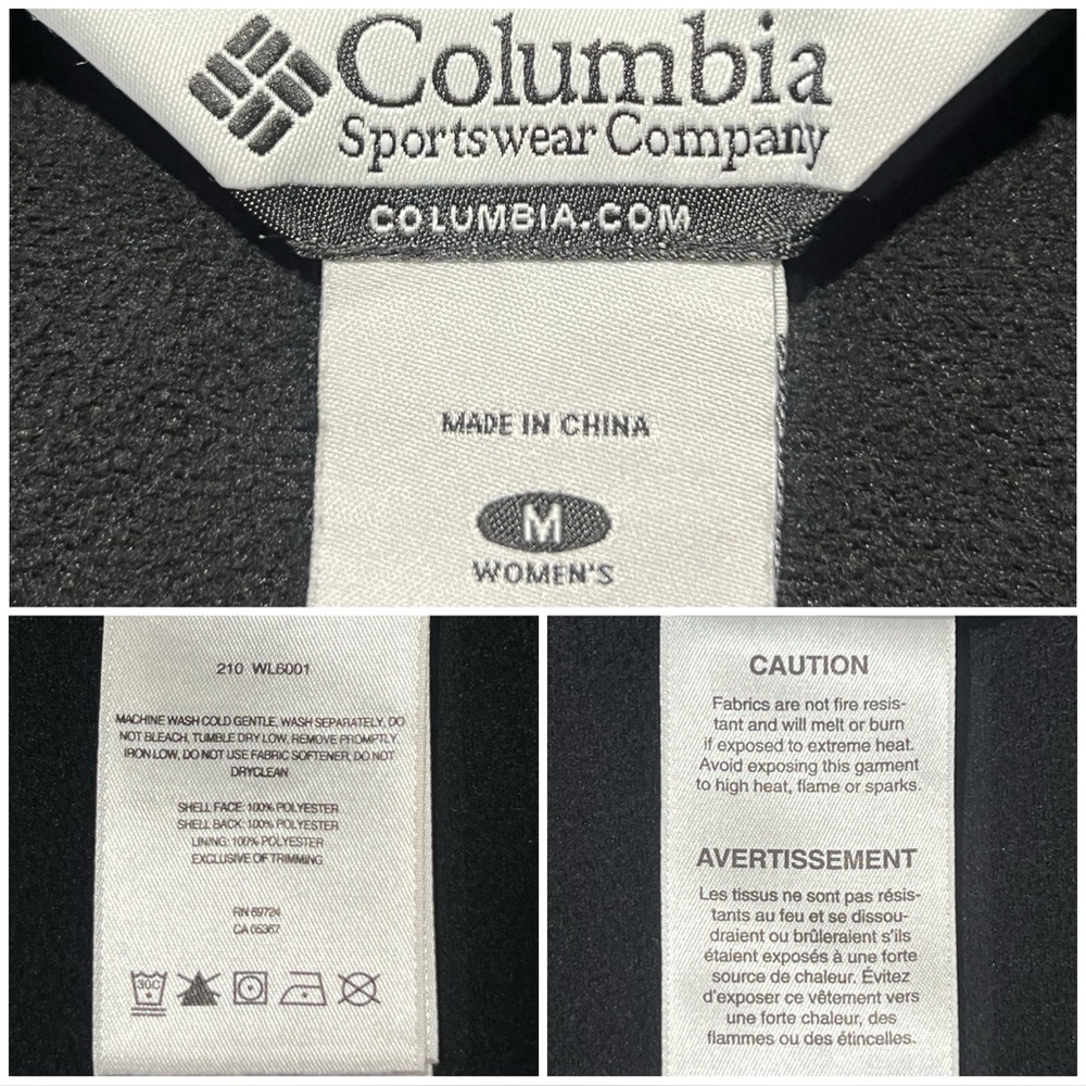 Columbia Jacket Asymmetrical Zip Omni-Shield Softshell Hooded Black Gray Medium - Picture 7 of 17